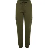Oxmo Cargohose "Cargohose OXHenni", Damen, Gr. M, N-Gr, grün (ivy grün), Obermaterial: 73% Polyester PES. 23% Viskose CV. 4% Elasthan EL., Hosen Cargohose