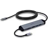 Lindy 43326, Kabelgebunden, USB 3.2 Gen 1 (3.1 Gen 1) Type-C, 100 W, Schwarz, Grau, MicroSD (TransFlash), SD, 5 Gbit/s