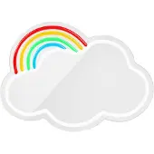 Forever Neon MIRROR LED Wolke mehrfarbig Wanddekoration FMNE05 Light
