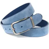 Anthoni Crown Ledergürtel , Herren, Gr. 110, blau (hellblau), Leder, unifarben, Gürtel Ledergürtel, Pflanzlich gegerbter Vollrindledergürtel
