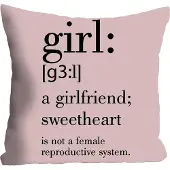 Queence Dekokissen "girl", Kissenhülle ohne Füllung, 1 Stück