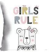 Queence Dekokissen "Girls rule", Kissenhülle ohne Füllung, 1 Stück