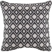 Hock Dekokissen H.O.C.K. "Vigo", schwarz (schwarz, bedruckt), B:50cm H:10cm L:50cm, Polyester, Dekokissen_Sitzkissen_Kissenhüllen, Dekokissen, im Rautendesign, Kissenhülle mit Füllung, 1 Stück