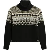Superdry für Damen. W6110618A Jersey Fairisle Pattern Roll schwarz (XS), Lässig, Wolle, Langarm