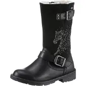 Lurchi Mädchen Stiefeletten/ Winterstiefel HEIDI Schwarz Leder-Mix Größe: 31