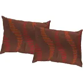 Wirth Dekokissen "LUPARA" Gr. 1, rot (rot, gemustert), B:40cm L:40cm, Baumwolle, Polyester, Dekokissen_Sitzkissen_Kissenhüllen, Dekokissen, Kissenhülle ohne Füllung, 2 Stück