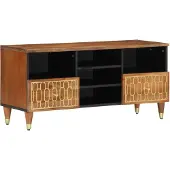 vidaXL TV-Schrank 100x33x46 cm Massivholz Mango