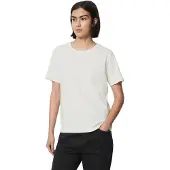 Marc O'Polo T-Shirt DENIM, Damen, Gr. XS, weiß (egg weiß), Single Jersey, Obermaterial: 100% Baumwolle, Rundhals, Shirts T-Shirt