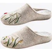 THIES Hausschuh , Damen, Gr. 37, bunt (grau, bunt), Polyester, Wolle, Schuhe Hausschuh