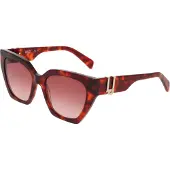Liu jo LJ814SR Unisex-Sonnenbrille Vollrand Cat Eye Acetat-Gestell, rot