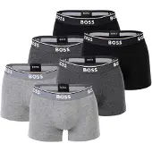 BOSS Boxershorts "Boxershort Trunk 3P Power 6er Pack", Herren, Gr. XL, grau, Obermaterial: 95% Baumwolle CO. 5% Elasthan EL., Unterhosen Boxershorts