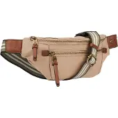 Camel active Bauchtasche "Bari", Damen, Gr. B/H/T: 33cm x 13cm x 7cm, beige (natur), Nylon, kontrastfarbene Details, Taschen Bauchtasche, aus hochwertigem matten Nylon mit gestreiftem Gewebeband
