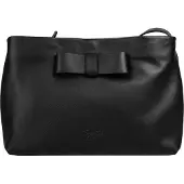 Samantha Look Umhängetasche , Damen, Gr. B/H/T: 34cm x 23cm x 8cm onesize, schwarz, Leder, clean, Taschen Umhängetasche, echt Leder, Made in Italy
