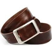 Anthoni Crown Ledergürtel , Damen, Gr. 100, braun, Leder, unifarben, Gürtel Ledergürtel, mit grober Oberflächennarbung