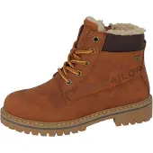 Tom Tailor Winterboots , Jungen, Gr. 36, Warmfutter, braun (braun, dunkelbraun), Lederimitat, Textil, Schuhe Winterboots, mit weich abgepolstertem Schaftrand