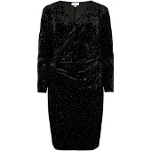 Apricot Minikleid "Samt-Wickel-Minikleid", Damen, Gr. XS (34), N-Gr, schwarz, gewebt, Obermaterial: 92% Polyester PES. 8% Elasthan EL., Kleider Minikleid, mit Strasssteinen