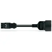 Wago Eca Adapterkabel Mit Schuko-Stecker 2M Schwarz - 771-9993/406-201