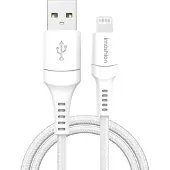 IMoshion Lightning- auf USB-Kabel – nicht MFi- – Geflochtenes Gewebe – 2 m – Weiß