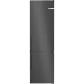 Bosch Kühl-/Gefrierkombination, Energieeffizienz: B, silber (gebürsteter schwarzer stahl anti fingerprint), B:60cm H:203cm T:66,5cm, Kühlschränke, Kühl-/Gefrierkombination