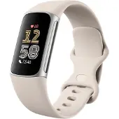 Fitbit Charge 6, Aktivitäts-Trackerarmband, AMOLED, GPS, Nahfeldkommunikation (NFC), Wasserfest, Silber