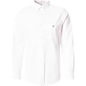 Gant für Herren. 3000230 Regulär geschnittenes Oxford-Hemd in Rosa mit feinen Streifen (S), Lässig, Baumwolle, Klassisch, Langarm