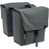 New Looxs Doppelte Fahrradtasche Tulum 32 Liter 35 x 17 x 37 cm (2x) - grau/grün