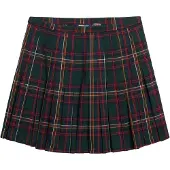 Superdry für Damen. W7210169A Grüner karierter Plissee-Minirock (S), Lässig, Polyester