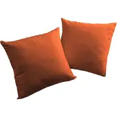 Wirth Dekokissen "Newbury" Gr. 1, orange (terrakotta, unifarben), B:40cm L:40cm, Baumwolle, Polyester, Dekokissen_Sitzkissen_Kissenhüllen, Dekokissen, Kissenhülle ohne Füllung, 2 Stück