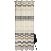Esprit Vorhang "Clay" Gr. 1, orange (natur, ocker, anthrazit), B:140cm H:250cm, Jacquard, Baumwolle, Polyester, Gardinen, Vorhang, mit dunklen Ösen