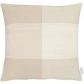 Apelt Dekokissen "Tarent", beige (beige, schriftzüge), B:45cm L:45cm, Kunstfaser, Leinen, Polyester, Dekokissen_Sitzkissen_Kissenhüllen, Dekokissen, Kissenhülle mit Füllung, 1 Stück