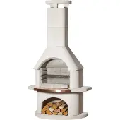 Buschbeck Grillkamin 'Venezia', weiß, Höhe ca. 206 cm
