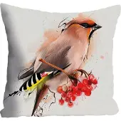 Queence Dekokissen "Vogel", Kissenhülle ohne Füllung, 1 Stück