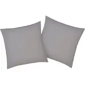 Bellana Kissenbezug "Mako-Jersey-Exclusiv", silber (silberfarben), B:80cm L:80cm, Baumwolle, Obermaterial: 100% Baumwolle, Kissenbezüge, Kissenbezug, aus reiner Baumwolle