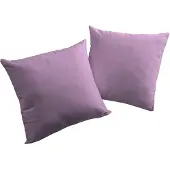 Wirth Dekokissen "Newbury" Gr. 1, lila (flieder, unifarben), B:40cm L:40cm, Baumwolle, Polyester, Dekokissen_Sitzkissen_Kissenhüllen, Dekokissen, Kissenhülle ohne Füllung, 2 Stück