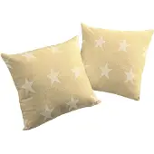 Wirth Dekokissen "Crayon" Gr. 1, gold (goldfarben, gemustert), B:40cm L:40cm, Baumwolle, Polyester, Dekokissen_Sitzkissen_Kissenhüllen, Dekokissen, Kissenhülle ohne Füllung, 2 Stück