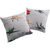 Wirth Dekokissen "Planes Delta" Gr. 1, grau (hellgrau, gemustert), B:40cm L:40cm, Polyester, Dekokissen_Sitzkissen_Kissenhüllen, Dekokissen, Disney, Kissenhülle ohne Füllung, 2 Stück