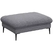 FLEXLUX Pouf "Salino, Fußhocker, Sitzhocker, Polsterhocker", grau (steel), B:97cm H:43cm T:76cm, 100% Polyester, Poufs, Pouf, Kaltschaum & Stahl-Wellen, Füsse Schwarz