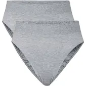 Calida Slip "Slip Elastic High Waist 2er Pack", Damen, Gr. 44-46, grau, Obermaterial: 94% Baumwolle CO. 6% Elasthan EL., Unterhosen Slip