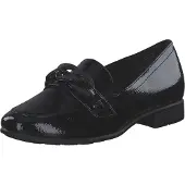 Jana Damen Slipper mit Blockabsatz Vegan, Black Patent, 37