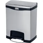 Rubbermaid 1901985, 30 l, Rechteckig, Metall, Kunststoff, Schwarz, Grau, Terrasse, Kunststoff