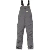 Carhartt Rugged Flex Relaxed Fit Canvas Bib Dungarees gravel (039) W48 L30