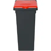 Plafor Fit Mülleimer mit geschlossenem Deckel 20l – Recycling – Grau/Rot
