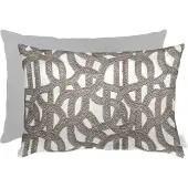 Apelt Dekokissen "Rafia", grau (grau, grau, gemustert), B:35cm H:5cm L:50cm, Baumwolle, Polyester, Dekokissen_Sitzkissen_Kissenhüllen, Dekokissen