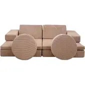 Hannah Home , Puzzle - Pink, 2-Sitzer-Schlafsofa, 100 % POLYESTER, Rosa, 140 x 70 x 46 cm