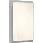 LCD Aussenwandleuchte 059, dimmbar, alu / grau / zink, Edelstahl, Modern