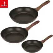 MPM 3er-Set Aluminium-Bratpfannen, 20cm, 24cm, 28cm MPC-SET/14/01