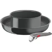 Tefal Ingenio L26093, Frittierset, Grau, Aluminium, Keramik, Grau, Thermo-Punkt
