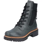Rieker Damen Schnürstiefeletten/ Winterstiefeletten Grün Synthetik Größe: 36
