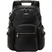 Tumi Alpha Bravo Navigation Rucksack aus Leder Schwarz