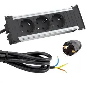 Bachmann 927.000, 3 x Type E, 3 Modul(e), Schwarz, Aluminium, 204 mm